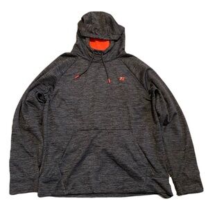 💜 Russell Tech Fleece Lined Hoodie - Black and Orange Size Large